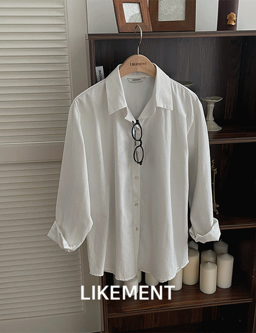 [라이크먼트] 크렘 피치 기모 윈터 베이직 셔츠 (SH) - 4color - 라이크유