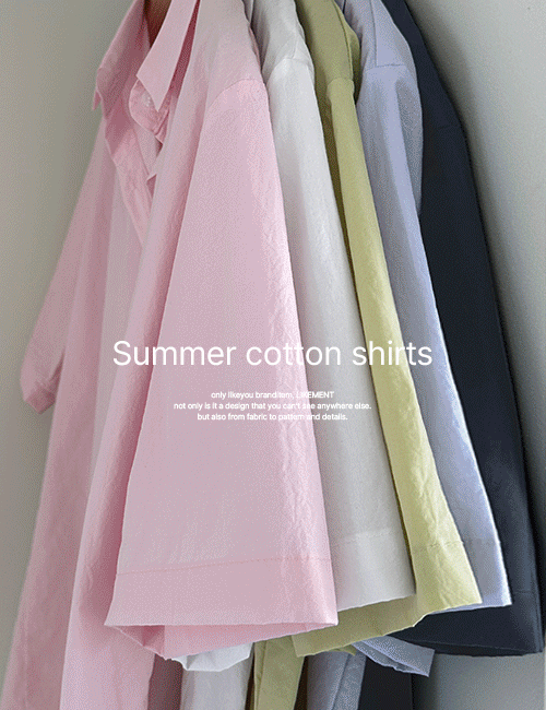 [LIKEMENT] 리콘 썸머 데일리 반팔 셔츠 (SH) - 5color - 라이크유